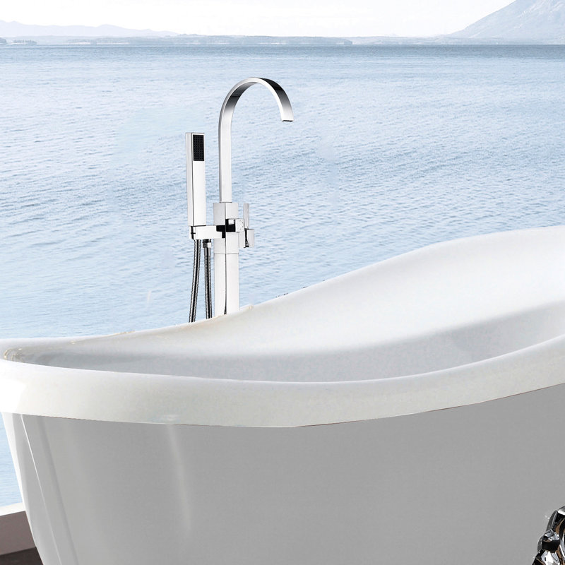 Robinet de baignoire autoportante et douche à main Modern