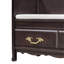 Étagère à chaussures avec tiroir, coussin amovible, rangement abondant, détails ornés, cadre, dossier à ressorts à gaz contrôlés, espace caché, poignées de style rétro, pin, ouverture-1256458928
