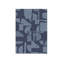 Tapis bleu abstrait à motif géométrique 5 pi x 7 pi pour bureau, bleu marine