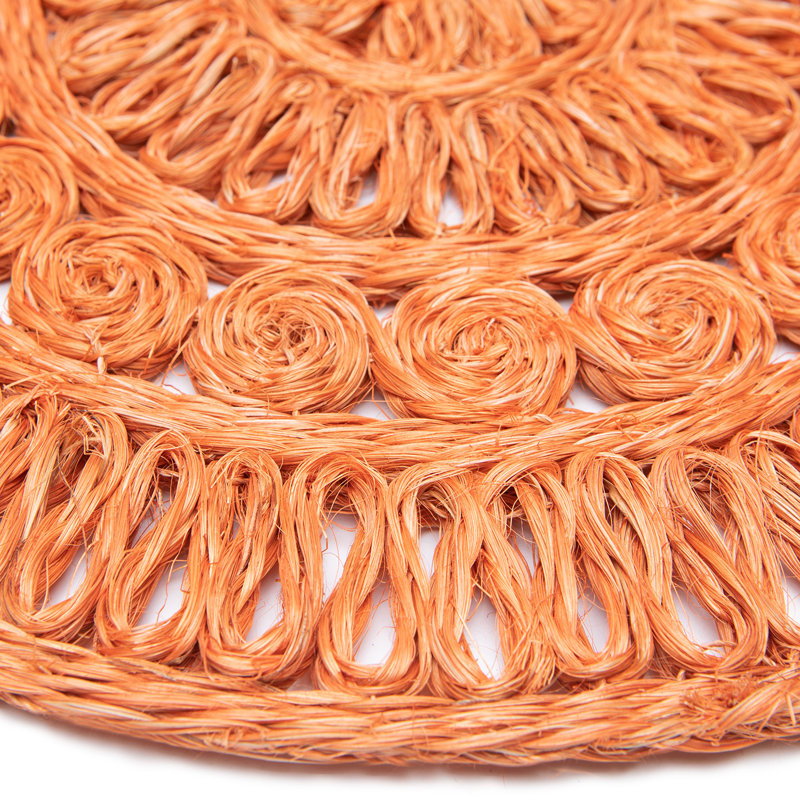 Napperon circulaire Circaca Abaca Abaca, Orange