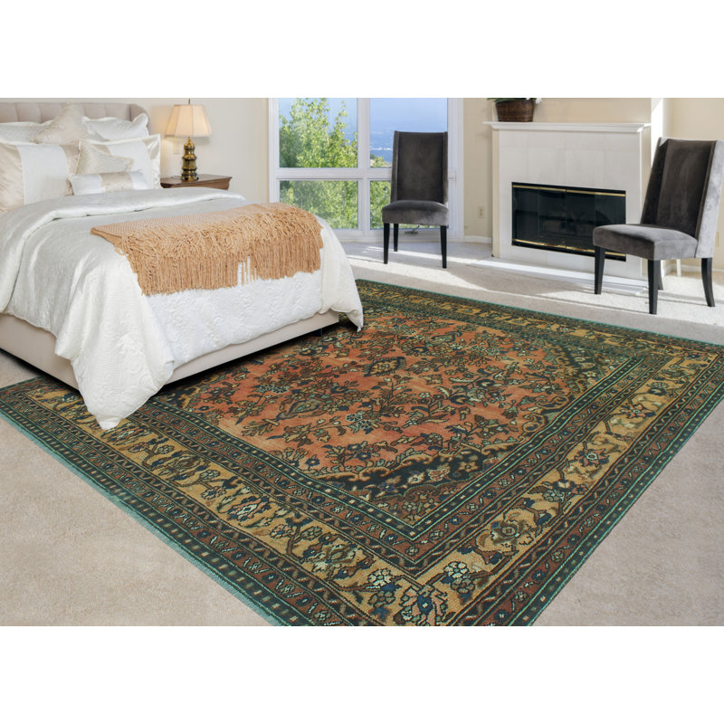 One-of-a-Kind 8'1 X 7'4 1980s Wool Area Rug in