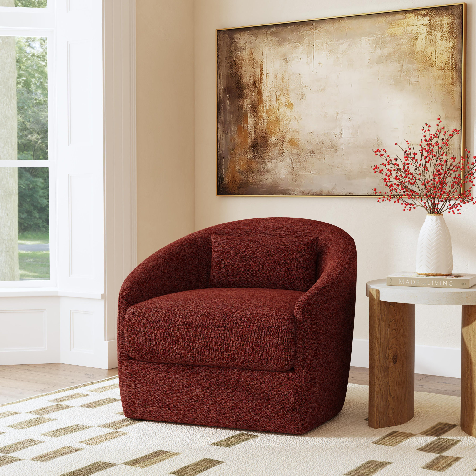 Herma Charisma Swivel Chair, Red