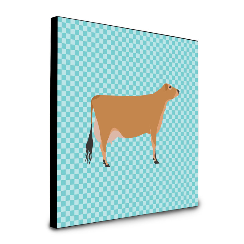 Panneau mural art de vache jersey Marito, bleu