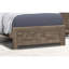 Lit simple en bois avec finition brun rustique - Tête de lit et chambre à coucher en bois teint