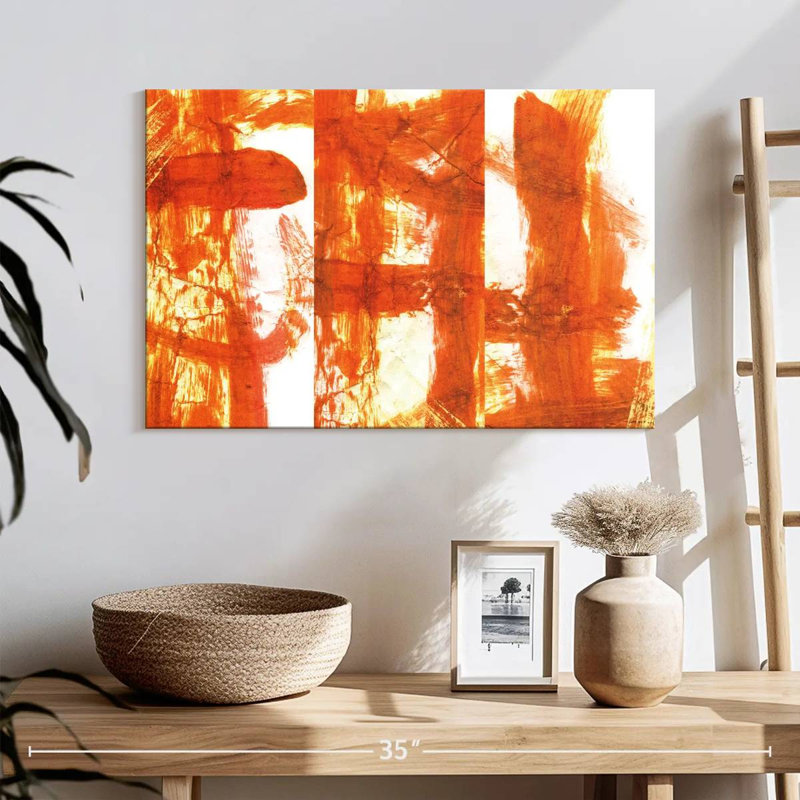 Orange Abstract Canvas Print, 16" H x 24" W x 1.25" D
