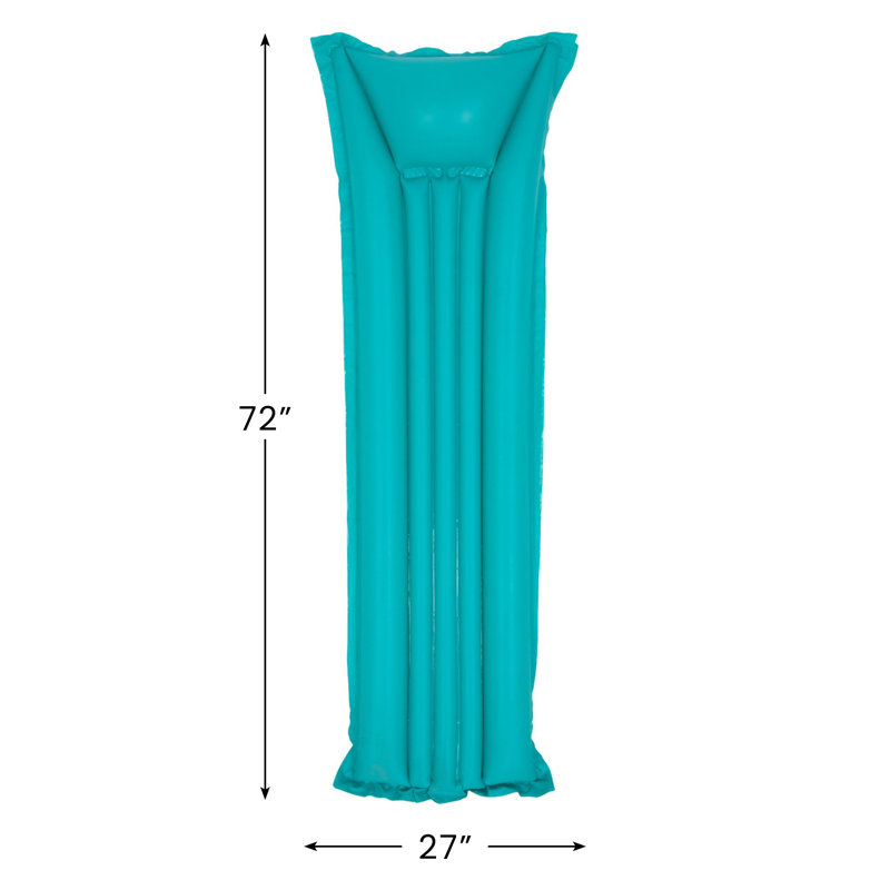 Inflatable Swimming Pool Raft Float - 72" - Teal Blue