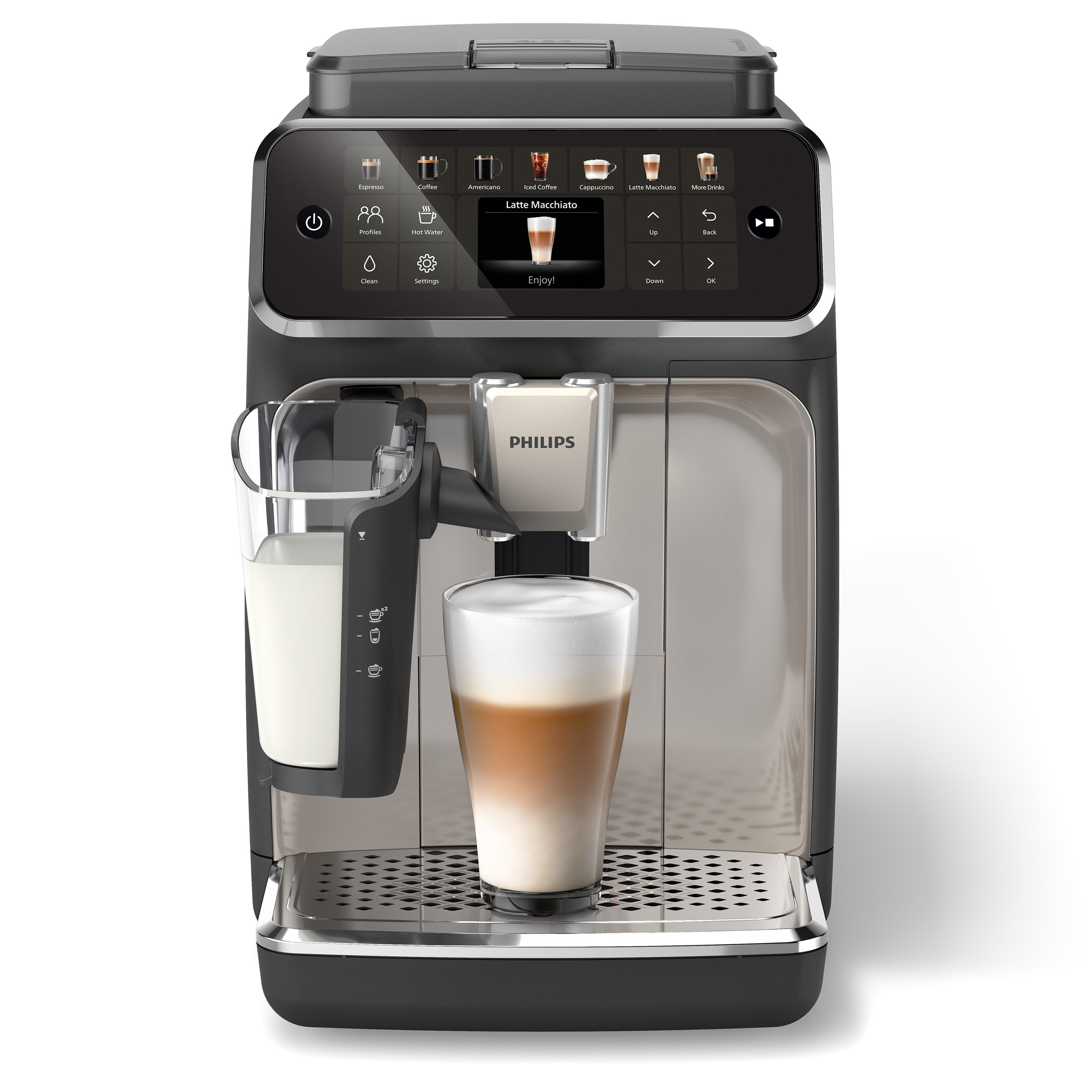 Philips 4400 Series Fully Automatic Espresso Machine with LatteGo Milk