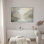 Reproduction d'art sur toile encadrée - paysage rétro, salon, décor de ferme moderne
