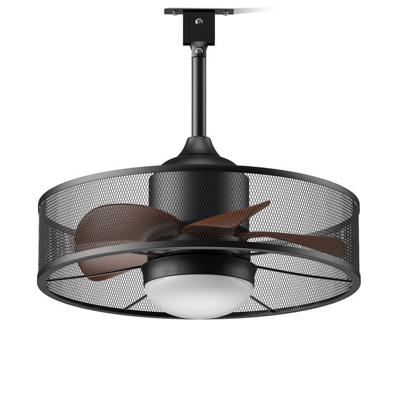 Outdoor Ceiling Fans With Lights For Patios,caged Ceiling Fans With Remote Control,waterproof Plug In Gazebo Fan With Hanging Hook For Outside Porch