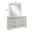 Miroir de coiffeuse, moulures couronnées, gris brume, 42 po