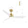 Loritta 52'' 3 - Blade Large Indooor Ceiling Fan With Light Kit and Remote, 3 LED Colors, 6 Speed Noiseless DC Motor, Timer