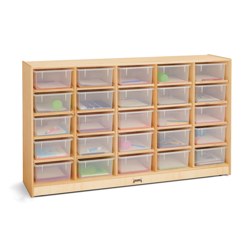 Rangement mobile à 25 bacs Jonti-Craft®, Transparent, Effaçable magnétique