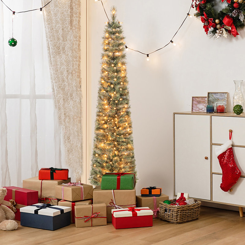 Arbre de Noël pin clair, H 6 pi