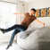 Big Joe Giant Foam Filled Bean Bag Sofa with Soft Removeable Cover