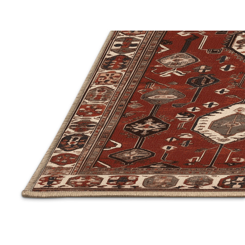 Machine Washable Turkish Brown Area Rug, Square 7'