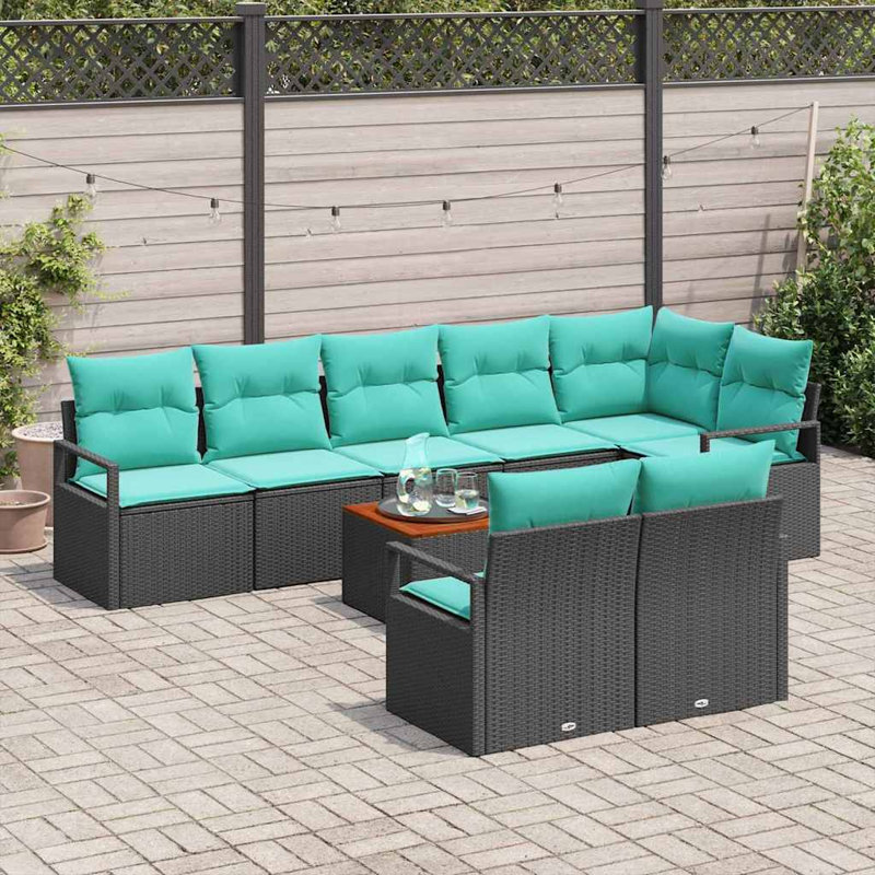 Ensemble de canapé de jardin avec coussin 9 pièces vidaXL