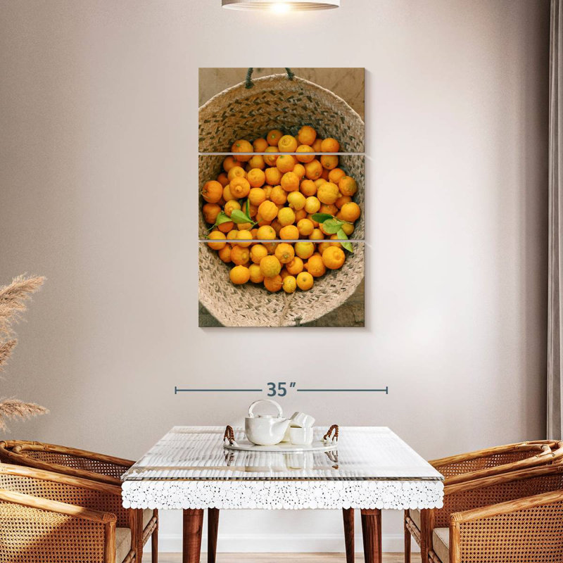 Panier de citrons frais, H 45 po x l 28 po