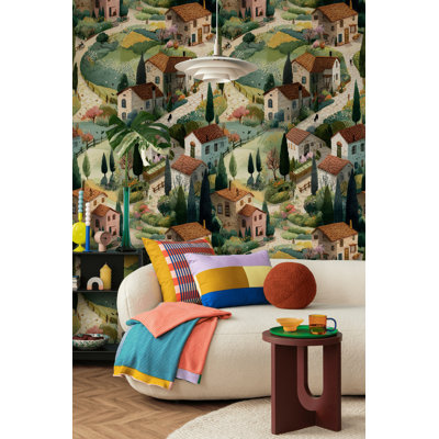 Tuscan Village Wallpaper Countryside Peel And Stick Italian Wall Mural