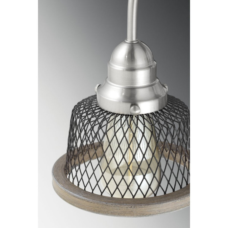 Lustre classique / traditionnel à 3 lumières Kriner, Nickel brossé