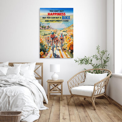 Mahliyah Cycling You Can Buy A Bike - 1 pièce, impression d'art graphique sur toile tendue