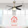 48'' Amrah 4 Blades LED Smart Standard Ceiling Fan with Wall Control and Light Kit Included