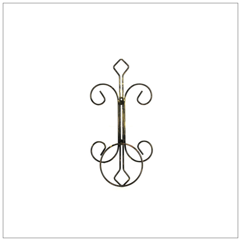 Single Pot / Cast Metal Crest Wall Planter Decoration