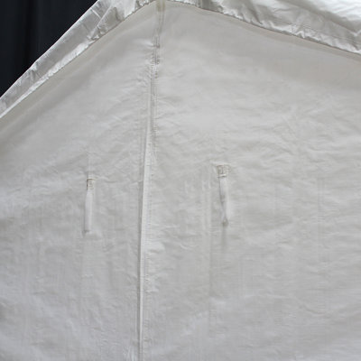 Ensemble de parois latérales pour auvent 10 pi x 27 pi avec rabats, convient aux cadres de 10 pi 8 po x 27 pi