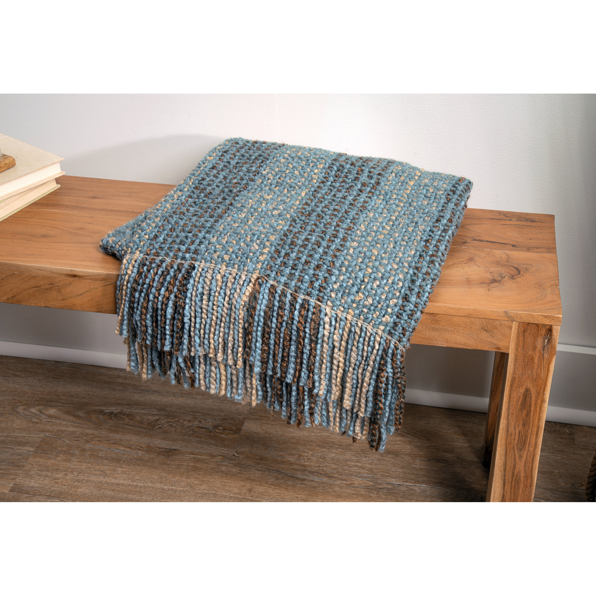 Hand Woven Throw Blanket, Larkspur