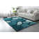 Thionville Abstract Shag Teal/Turquoise/Mint Area Rug