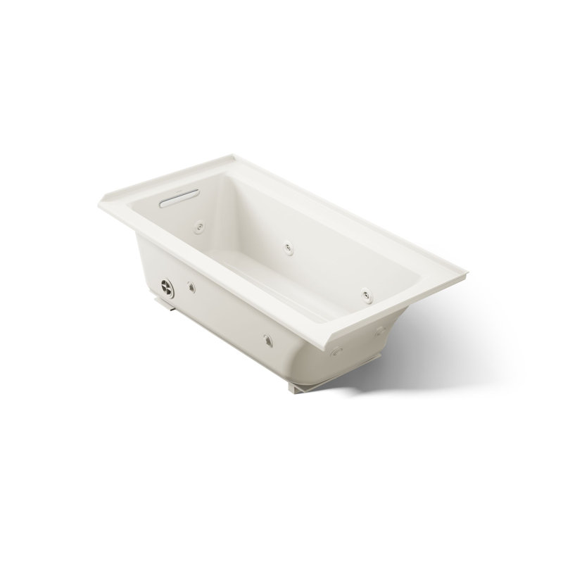 Archer 60" x 30" Whirlpool, Black Black, Left