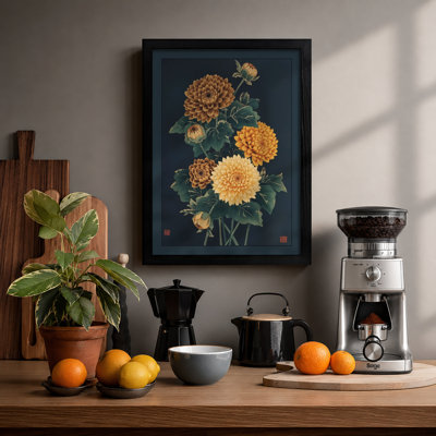 Chrysanthemum Study Botanical - Framed Print