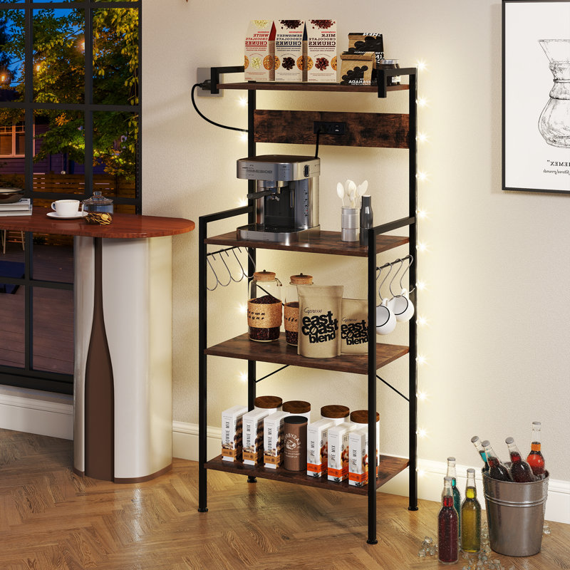 Étagère de boulanger 24 po standard en bois compatible avec les micro-ondes
