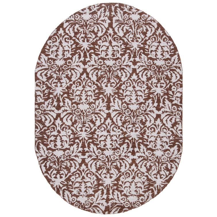 Hollander Hand-Hooked Wool Brown Area Rug