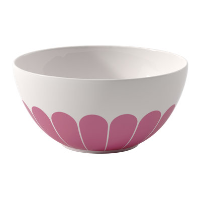 Villeroy & Boch Fleur Couleur Collection Salad Bowl, Premium Porcelain, Made in Germany, Dishwasher and Microwave Safe, Medium Bowl for Serving Side Dishes, 84.5 oz Capacity, 9.5x4.5 in, Multicolored