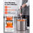 Commercial Immersion Blender, 500W, 20-inch, Heavy-Duty Hand Mixer for Restaurant, Handheld Stick for Soups & Sauces, Pure-Copper Motor, Variable Speed, Stainless Steel 3-Blade Head, Lock