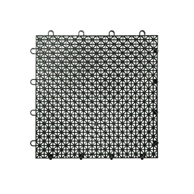 Quix Tile Quix Interlocking Indoor/Outdoor Floor Tiles, Patio Flooring, Garage Tile, Decorative Mat, Sport Courts, Black
