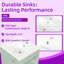 Meuble-lavabo de salle de bain 20 po avec lavabo en céramique et robinet en MDF-1915072816