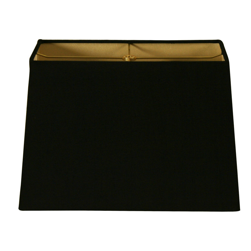 Linen Rectangle Lamp Shade, 11" H x 16" W x 9" D, Black