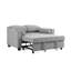 Upholstered Tufted Convertible Pull-Out Sleeper Sofa Bed - Adjustable Backrest With 2 Soft Pillows-953584265