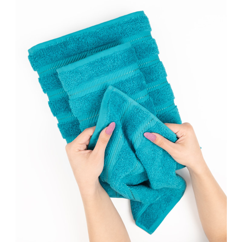 Ensemble de serviettes de bain 100% coton de qualité supérieure, collection 6 pièces Darcelle super douce et absorbante