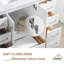 22 po P 35,4 po Meuble-lavabo blanc en H avec miroir-1478827979