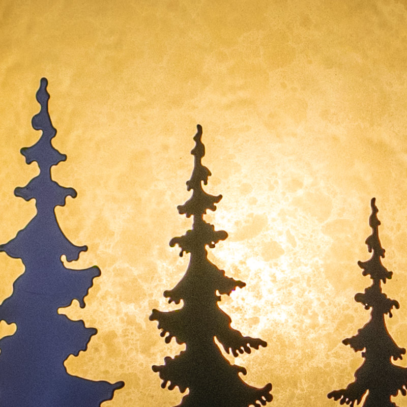 Homar 1 - Light Dimmable Cabin Lodge Flush Mount Wall Light, Tree