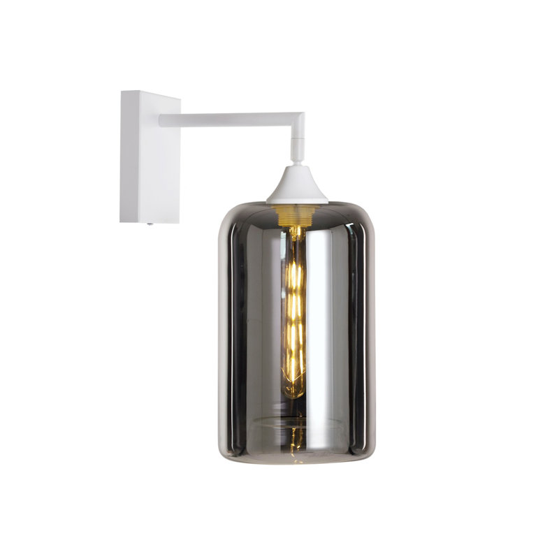 Bonita Armed Sconce, Black, Clear