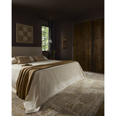 Tapis champignon / ocre Loloi Elora