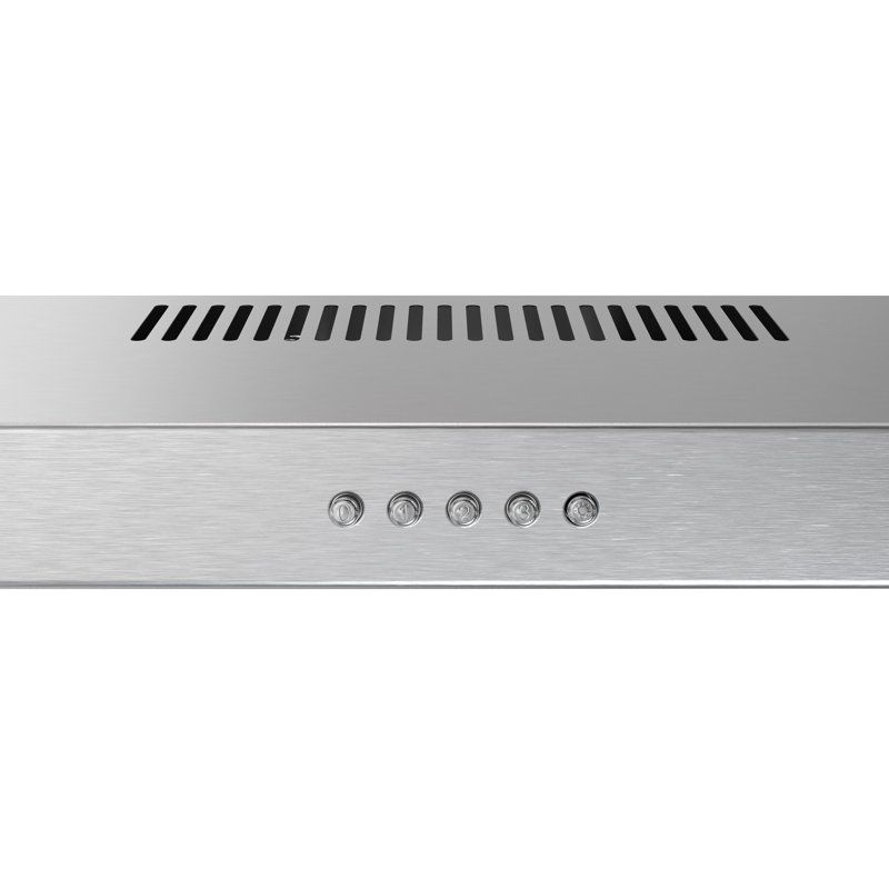 30 po T-2845-1-DL Hotte de cuisine sans conduit 80 pi³ / min Anapo en acier inoxydable brossé avec filtres en maille, commande à bouton-poussoir, lumière DEL