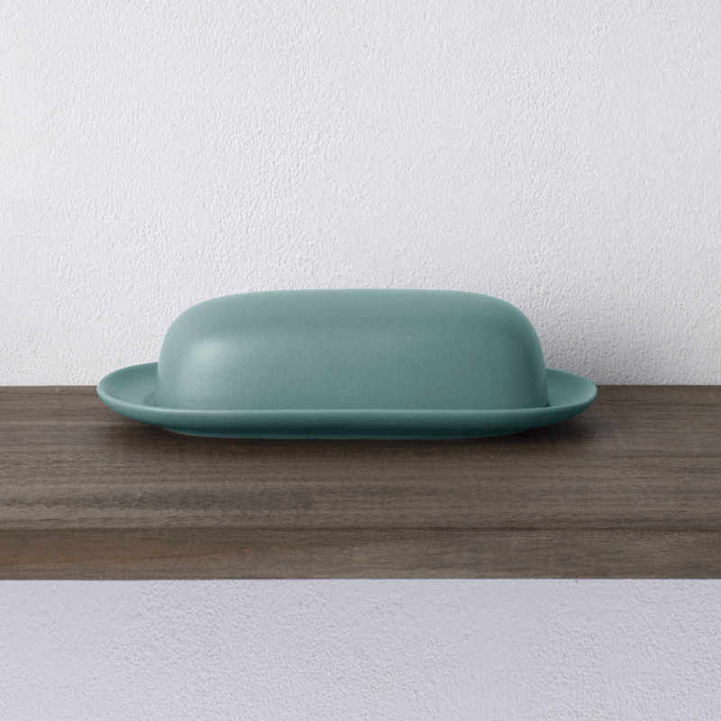 Beurrier couvert Norwake Colorwave, Turquoise, L 8,4 po x H 2,6 po