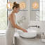 Gloss White Vitreous Ceramic Oval Above-Counter Vessel Sink, Thin Edge, Built-In Overflow, No Faucet Hole, Curved Fast-Drain Basin for Bathrooms-1127258208