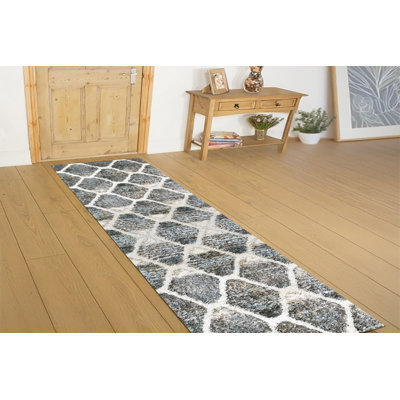 Tapis gris/ivoire zone géométrique Ciera