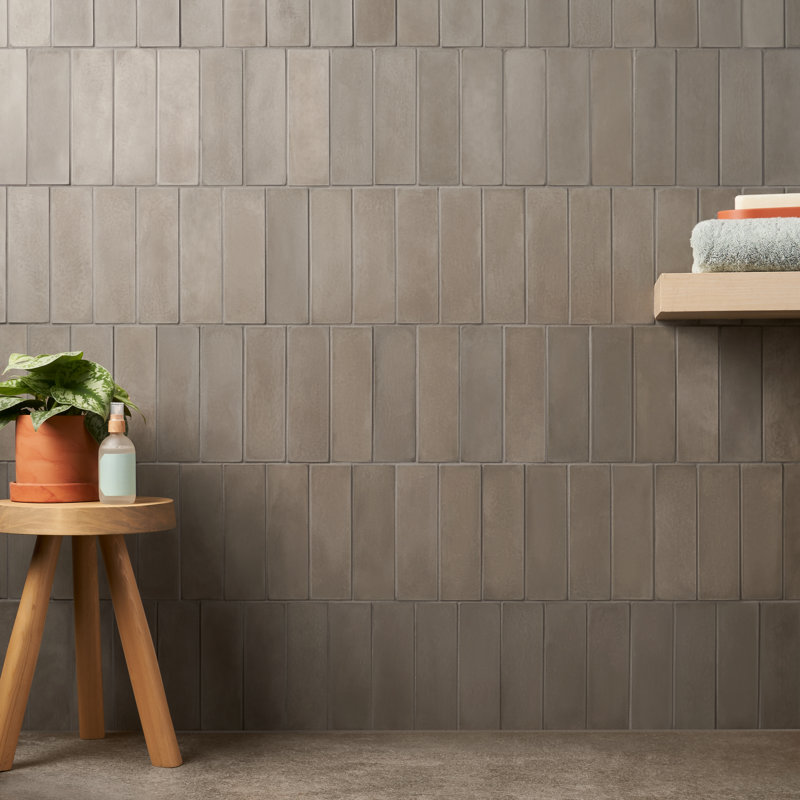 Carreau de mur de ciment 2 po x 8 po Vibe, Gris ombré