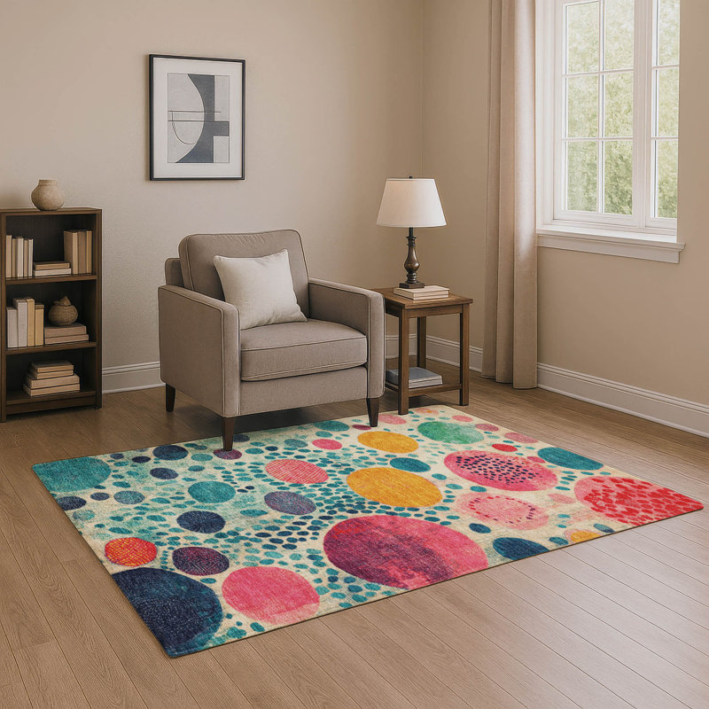 Tapis géométrique de qualité supérieure lavable à la machine AMF1895 Mayfield / AMF1895TE, Rectangle 10 pi x 14 pi
